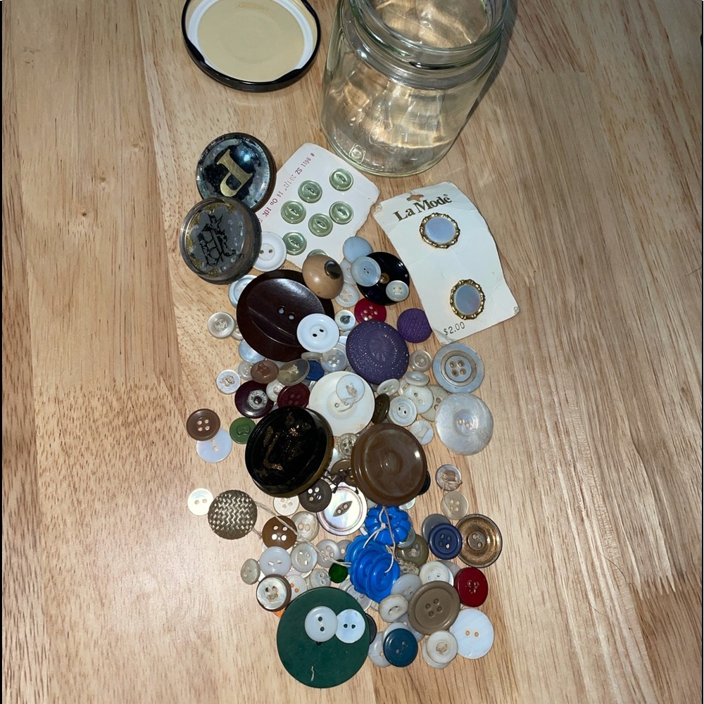 Jar Of Vintage Buttons